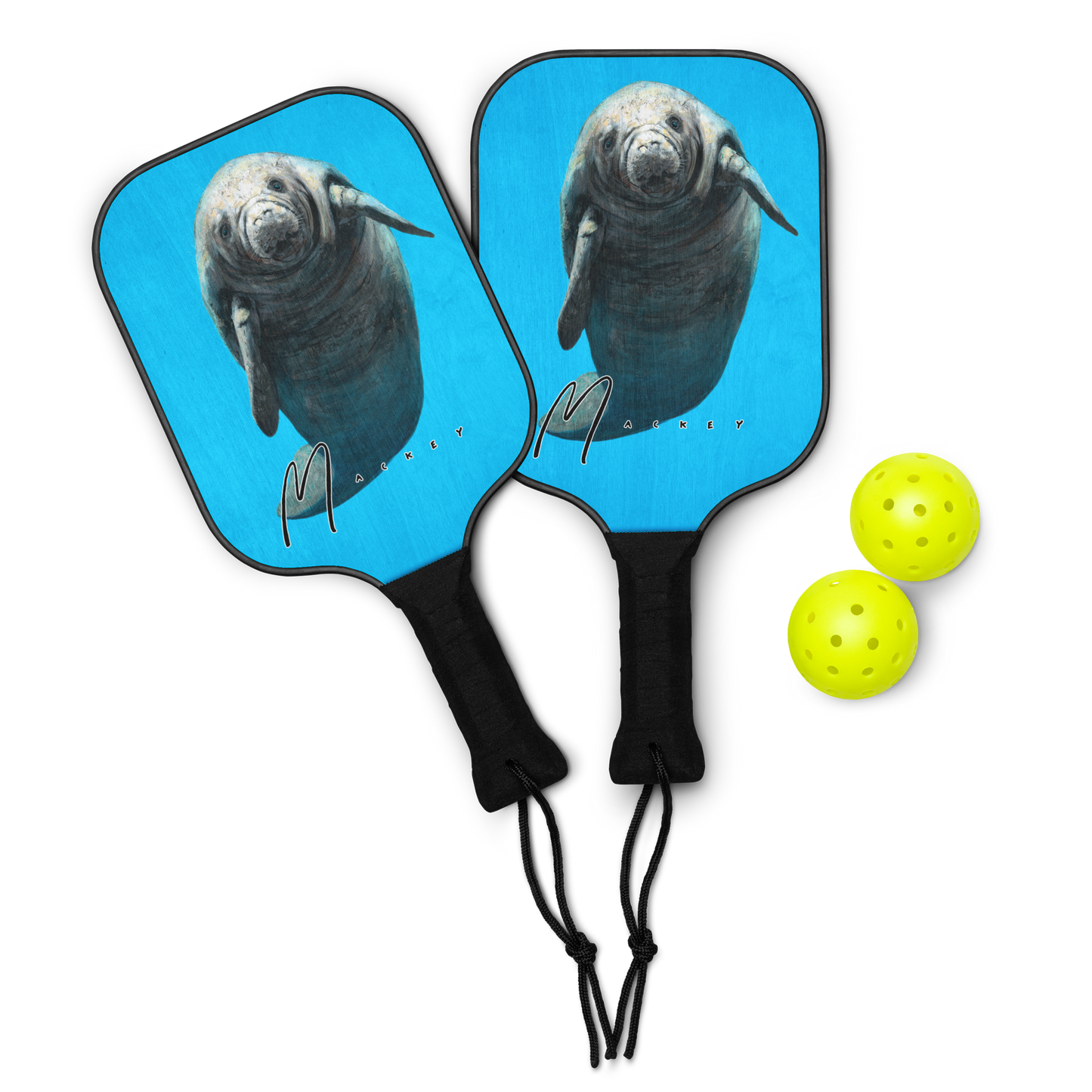 Baby manatee pickleball paddle set