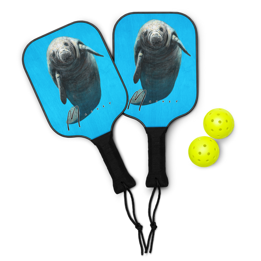 Baby manatee pickleball paddle set
